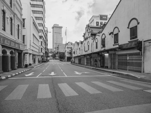The empty streets of Kuala Lumpur at the height of the COVID-19 pandemic. (Photo Credit: Kenny Loh)